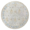 thumbnail image 1 of LR Home Viane Credo Blue/Taupe Vintage Floral Wool Round Rug, 8'6" Round, 1 of 7