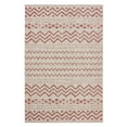 thumbnail image 1 of LR Home Victoria 8' x 10' Beige/Red Chevron Indoor/Outdoor Area Rug, 1 of 7