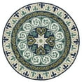 thumbnail image 1 of LR Home Wren 7' Round Green/Blue Bordered Medallion Indoor Area Rug, 1 of 7