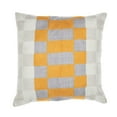 thumbnail image 1 of LR Home Yellow/Multi Contemporary Checkered Hand-Woven Throw Pillow Cover, 1 of 8