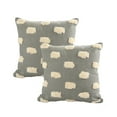 thumbnail image 1 of LR Home Zeal Light Gray/White Pom-pom Cotton Throw Pillow, 20" x 20", Set of 2,, 1 of 10