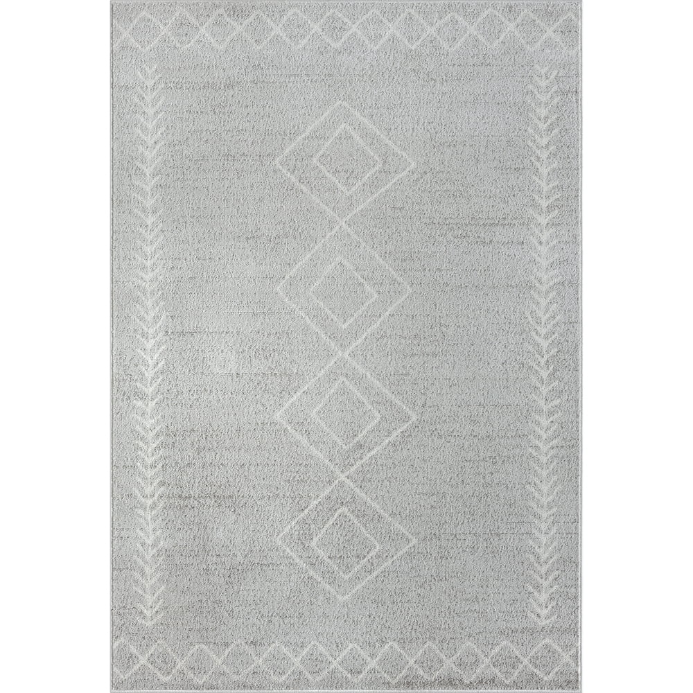 Calixta Reversible Gray Shag Area Rug 5' x 7'