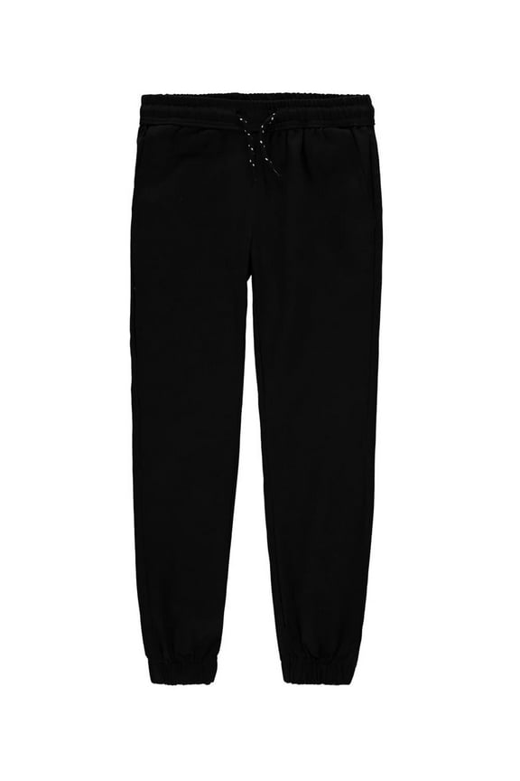 Boys 4-7 Twill Jogger with Elastic-Waistband and Drawstring(Black 4)