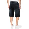 thumbnail image 1 of LR Scoop Men's Moto Quilted Distressed Painted Skinny Slim Fit Jean Denim Shorts (Jet Black VS-58, 30), 1 of 2