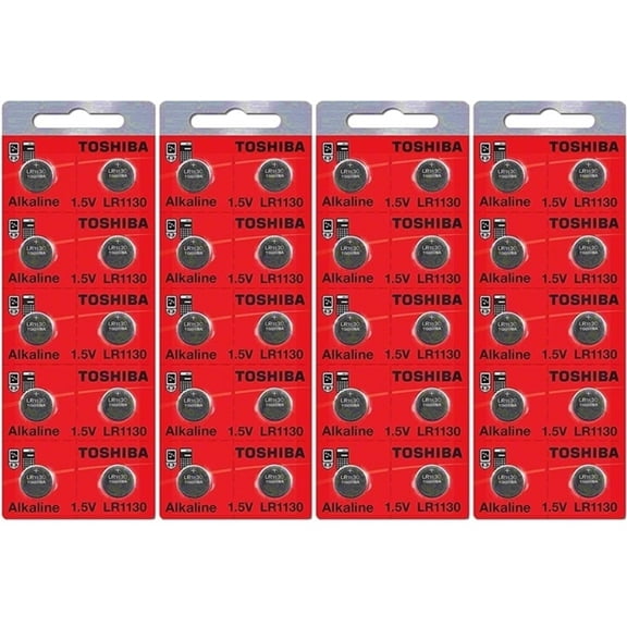 LR1130 AG10 189 1130 LR54 Pack Of 40 Toshiba Button Cell Batteries EXP 2024