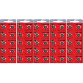 LR1130 AG10 189 1130 LR54 Pack of 50 Toshiba Button Cell Batteries Exp 2024
