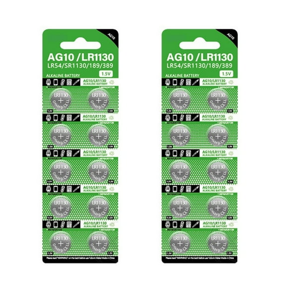 LR1130 AG10 Button Cell Battery 1.55V for Watch Remote Control Toy Calaculator Convenient LR54 SR1130 389 Coin Battery