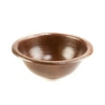 thumbnail image 1 of LR12RDB Small Round Self Rimming Hammered Copper Sink, 1 of 3