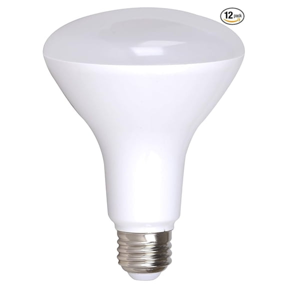 LR40D17W-27K 17 Watt LED BR40 Light Bulbs, 12-Pack Bulk, Warm White 2700 Kelvin, 1400 Lumens, 120 Volts, 25000 Hour, -Rated