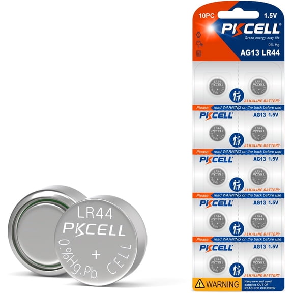 LR44 Batteries 1.5 Volt Alkaline AG13 357 303 A76 SR44 Button Coin Cell Battery (10 CountPack of 1)