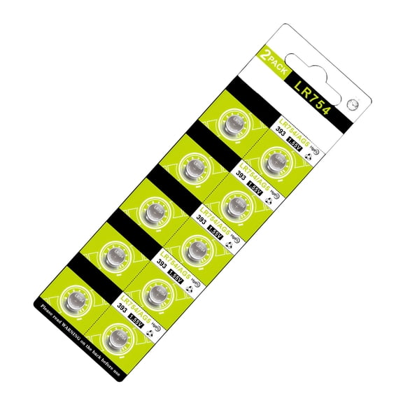 LR754/AG5/SR754/393 Button Batteries Compactly 1.5v Batteries Easy Installation for Travel Use Low Power Devices