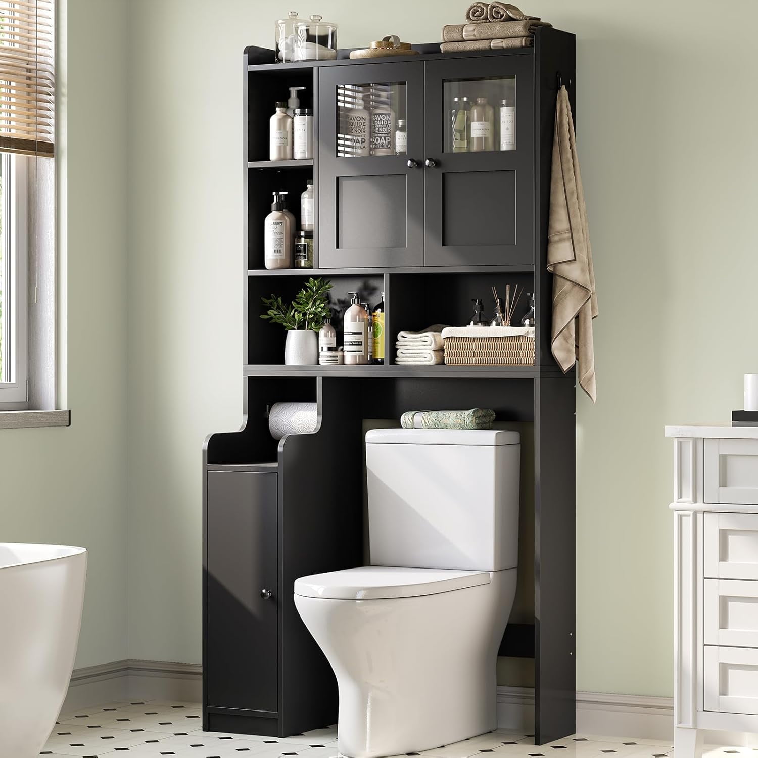 LR8 Over The Toilet Storage Cabinet, Over Toilet Bathroom Organizer ...