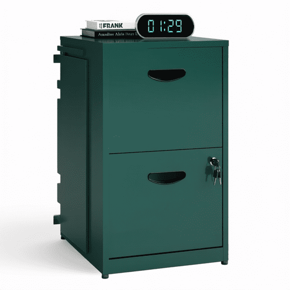 LRAIN 2 Drawer File Cabinet with Lock, Metal Filing Cabinet for Home Office