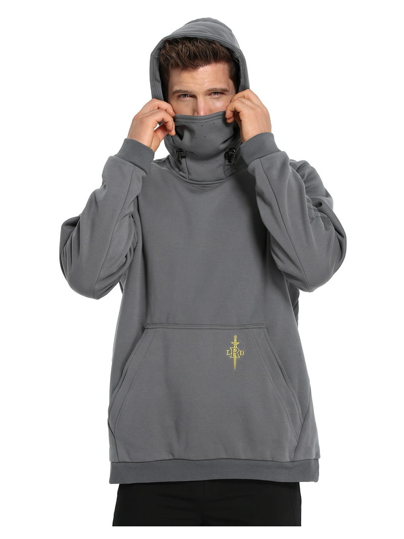 LRD Fleece Hoodie with Mask for Men Built in Gaiter Tactical