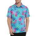 thumbnail image 1 of LRD Golf Shirts for Men UPF 50 Moisture Wicking Short Sleeve Polo Shirt Gettin' Tropical XX-Large, 1 of 5