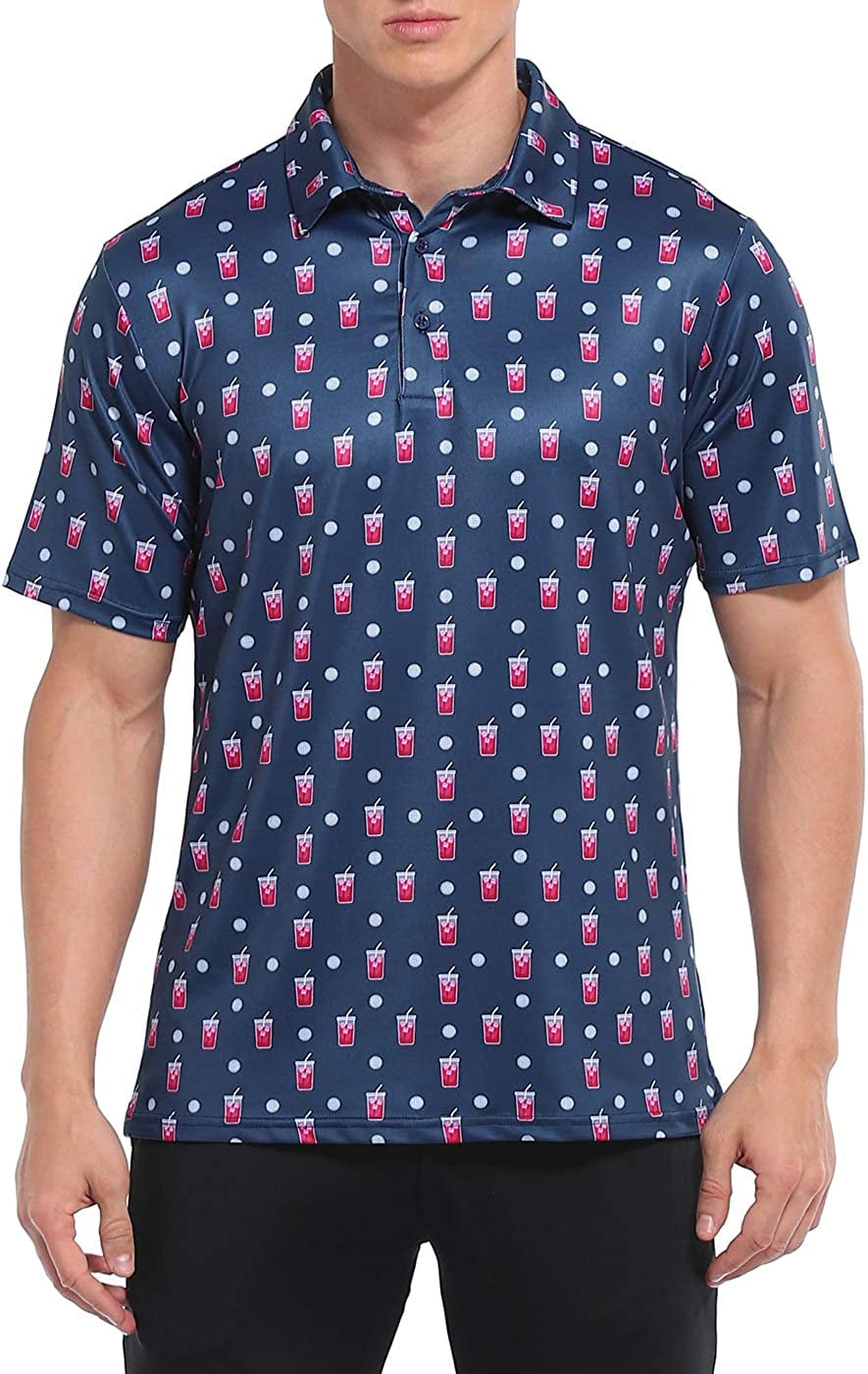 LRD Golf Shirts for Men UPF 50 Moisture Wicking Short Sleeve Polo Shirt