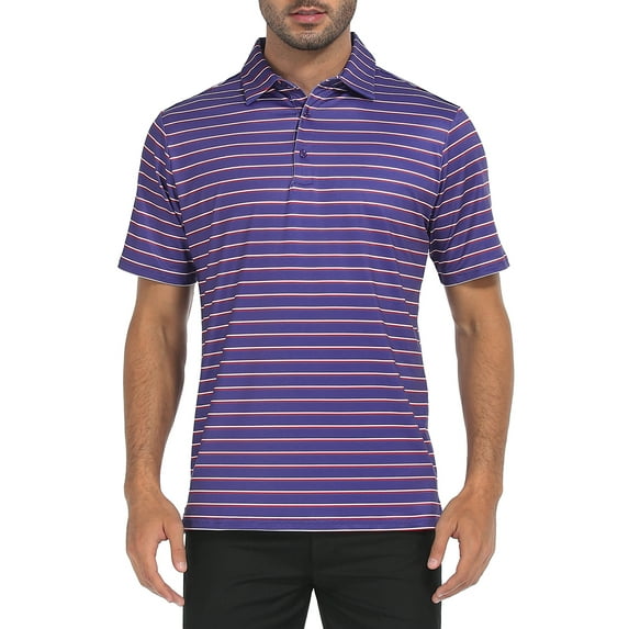 LRD Golf Shirts for Men UPF 50 Moisture Wicking Short Sleeve Polo Shirt Old Glory XL