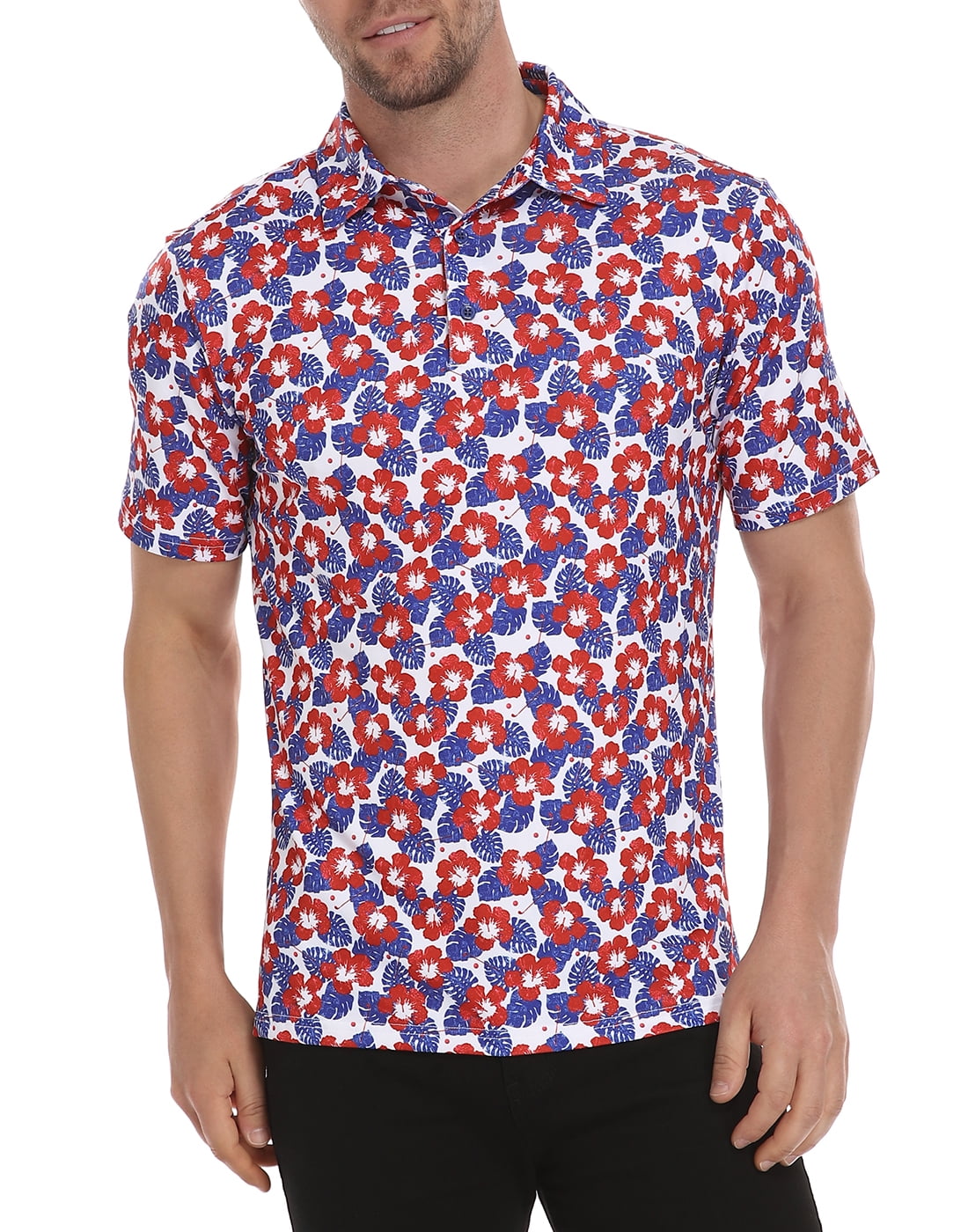 LRD Golf Shirts for Men UPF 50 Moisture Wicking Short Sleeve