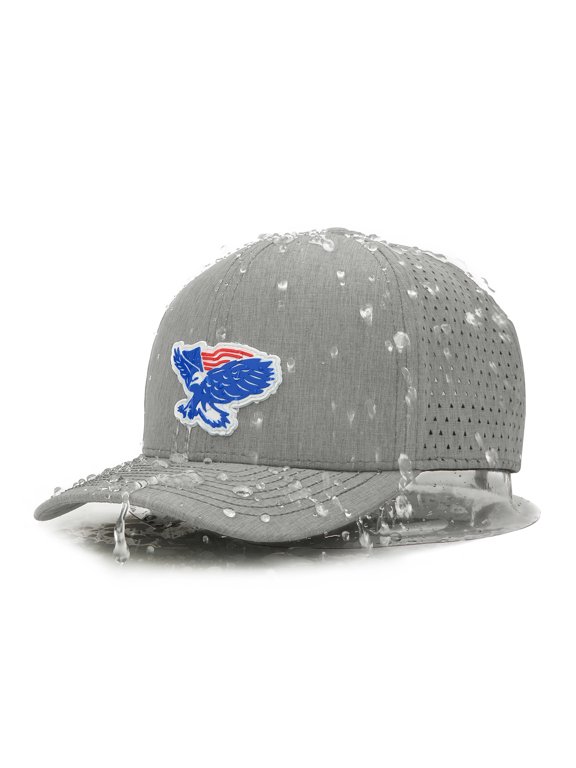 Men Coastline Snapback Hat Water Resistant Floating Baseball Cap Light Gray