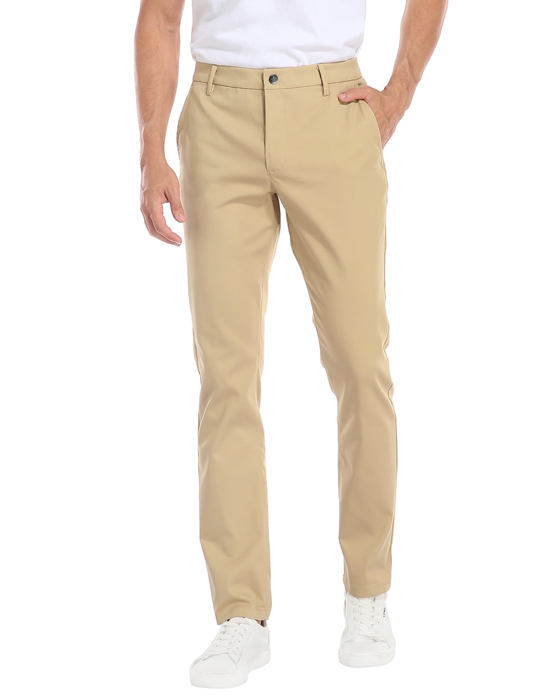 LRD Mens Slim Fit Performance Stretch Golf Pants 32 x 28 Khaki