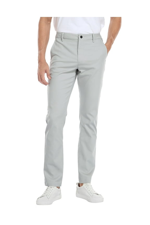 Mens Slim Fit Performance Stretch Golf Pants - 32 x 32 Gray