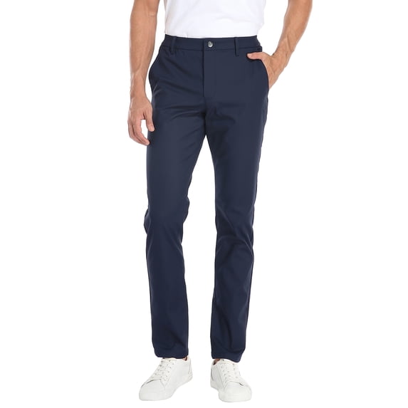 LRD Mens Slim Fit Performance Stretch Golf Pants - 34 x 28 Navy Blue