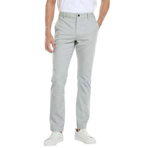LRD Mens Slim Fit Performance Stretch Golf Pants - 34 x 32 Gray