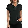 thumbnail image 1 of LRD Women's Short Sleeve Golf Polo Shirts UPF 30 Black - XL, 1 of 6
