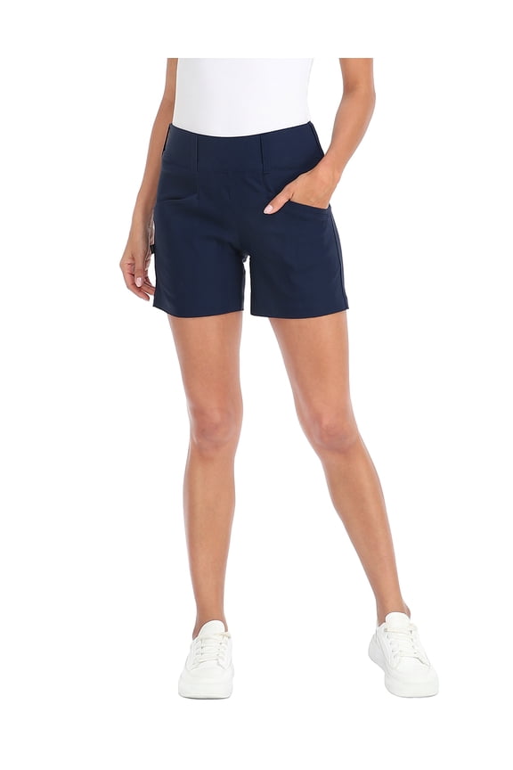 Womens Golf Shorts 5 Inch Inseam Quick Dry Short with Pockets Navy Blue S