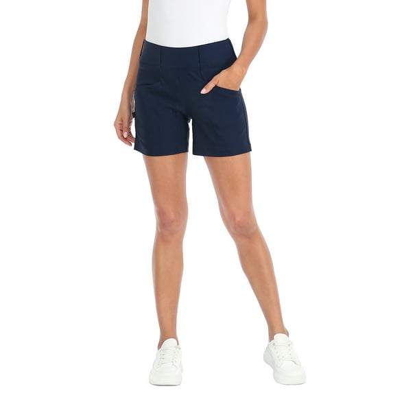LRD Womens Golf Shorts 5 Inch Inseam Quick Dry Short with Pockets Navy Blue XL