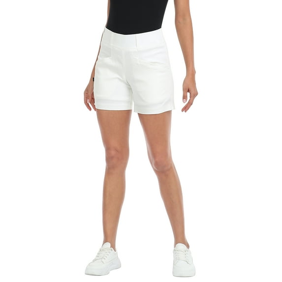 LRD Womens Golf Shorts 5 Inch Inseam Quick Dry Short with Pockets White S