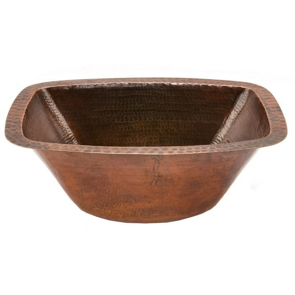 LRECDB Rectangle Hammered Copper Bathroom Sink