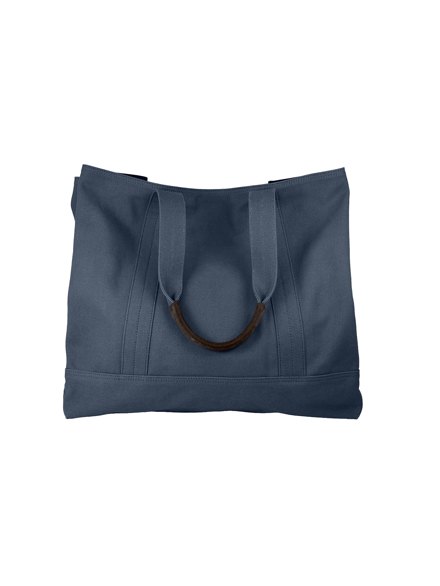 Free Assembly Unisex Large Cotton Canvas Tote Bag with Handles, Navy