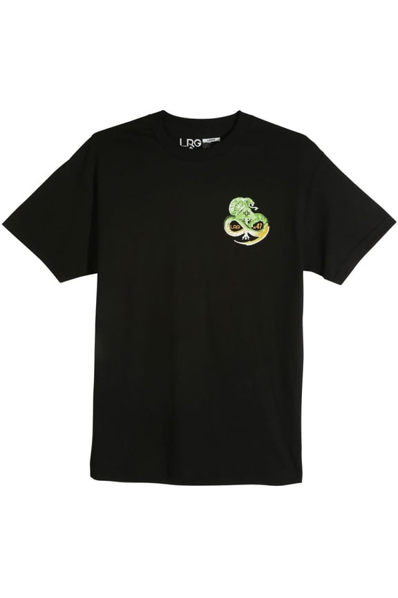 Men's Cobra Round Neck Casual All Season Shirts,Black,Large