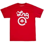 LRG Mens T-Shirt Small Cycle Logo Crewneck Short Sleeve Tee Red S