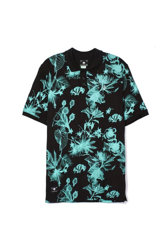 RC Floral Print Polo Shirt Black