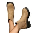 thumbnail image 1 of LRGSHF Ankle Boots for Women Slip On Platform Chelsea Boots, Elastic Side Panels Chunky Block Heel Round Toe Short Booties Non Slip Daily Outdoor Walking Shoes, 1 of 5