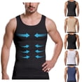 thumbnail image 1 of LRGSHF Gynecomastia Compression Shirts Mens Slimming Body Shaper Vest Summer Breathable Lightweight Workout Mens Shapewear Sleeveless Tummy Control Undershirts, 1 of 4