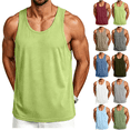 thumbnail image 1 of LRGSHF Men's Round Neck Sleeveless Tank Top, Loose Fit Solid Color Athletic Tank Shirts, Breathable Lightweight Casual Workout Tank Tops, 1 of 6