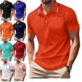 thumbnail image 1 of LRGSHF Men's Summer Polo Shirts Short Sleeve Solid Color Basic Golf Work Collared T Shirts Quick Dry Lightweight Comfortable Tops, 1 of 5