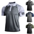 thumbnail image 1 of LRGSHF Men's&nbsp;polo Shirts Short Sleeve American Patriotic Tops Summer Comfortable Stretch Pullover Casual Color Block Graphic Outdoors Golf Shirt, 1 of 4
