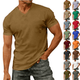 thumbnail image 1 of LRGSHF Mens Pocket T Shirts V Neck Casual Short Sleeve Moisture Wicking Casual Tees Lightweight Summer Breathable Tops, 1 of 5