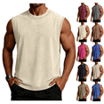 thumbnail image 1 of LRGSHF Mens Sleeveless Shirts Athletic Tank Top Summer Loose Fit Crew Neck Lightweight Cotton Tees Athletic Gym Acid Wash Muscle T-Shirt, 1 of 6