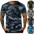 thumbnail image 1 of LRGSHF Camo Shirt for Men Sports Gym Short Sleeve Tops Fitted Fit Lightweight Breathable Crew Neck Tees Summer Soft Camouflage Pullover, 1 of 6