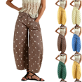 thumbnail image 1 of LRGSHF Polka Dot Jeans Women Barrel Rise Baggy Denim Pants Vintage Wide Leg Ruched Jeans Streetwear, 1 of 6