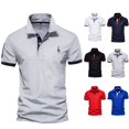 thumbnail image 1 of LRGSHF Polo Shirts for Men Short Sleeve Tops with Embroidery Summer Soft Slim Fit Pullover Basic Lightweight Golf Shirt, 1 of 4