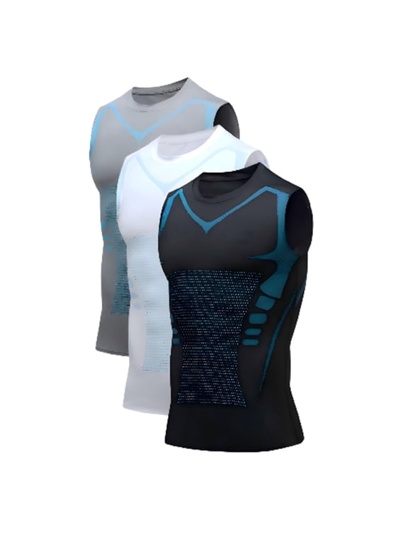 Shirt for Men, Shaping Sleeveless Shirt, Shape & Control, Pull in Your Stomach & Waist, Quick-Drying and Breathable