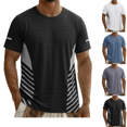 thumbnail image 1 of LRGSHF Short Sleeve for Men Quick Dry Workout T Shirt - Casual Athletic Gym Running Tee Round Neck Daily Wear Tops with Reflective Strips, 1 of 6