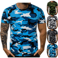 thumbnail image 1 of LRGSHF Camo Shirt for Men Casual Short Sleeve Tops Fitted Fit Breathable Lightweight Crew Neck Tees Summer Soft Camouflage Pullover, 1 of 5