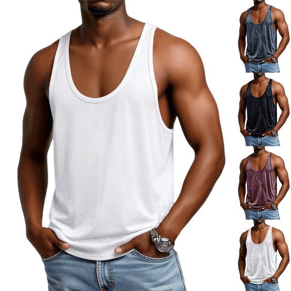 LRGSHF Tank Tops for Men Muscle Workout Tees Summer Quick Dry Pullover Breathable Lightweight Muscle Gym Loose Sleeveless Wears